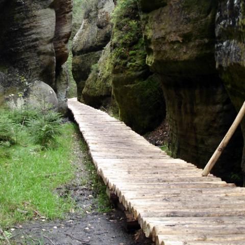 Povalový chodník, Vlčí rokle - Adršpašsko-teplické skály, rekonstrukce 4