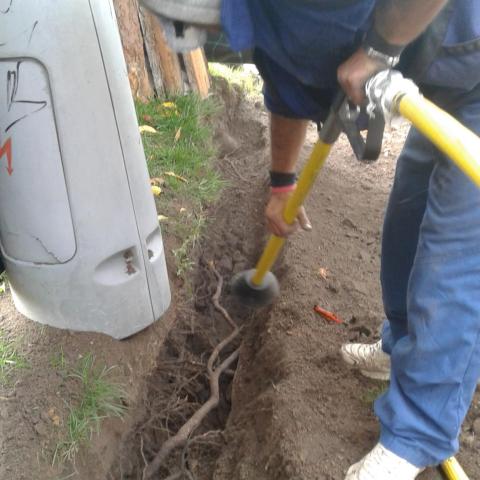 Výkopové práce pneumatickým rýčem Air spade